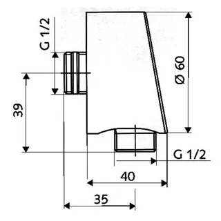 SCHELL Wandanschlussbogen PURIS RV, ASAG, 1/2"AG, chrom – Bild 3