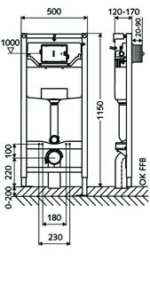 SCHELL WC-Modul MONTUS C 120 UP-SPK, Wandhalter, Schallschutzmatte – Bild 3