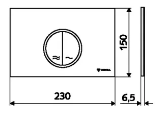 SCHELL WC-Betätigungsplatte CIRCUM Zweimengenspülung, weiß – Bild 3