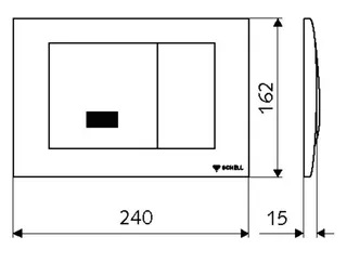 SCHELL WC-BetPl. MONTUS FIELD E IR, Zweimengenspülung,man. Auslösung,chr – Bild 3