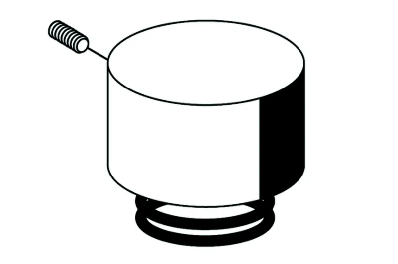 SCHELL Betätigungshaube, Druckfeder für WC-Druckspüler SCHELLOMAT BASIC, chr