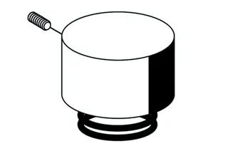 SCHELL Betätigungshaube, Druckfeder für WC-Druckspüler SCHELLOMAT BASIC, chr