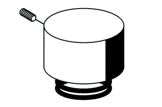 SCHELL Betätigungshaube, Druckfeder für WC-Druckspüler SCHELLOMAT BASIC, chr – Bild 3