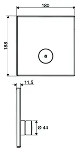 SCHELL UP-Dusche LINUS D-SC-V Selbstschl., vorgem. Wasser, edelstahl – Bild 2