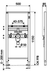 SCHELL Waschtisch-Modul MONTUS barrierefrei, UP-Siphon, d=40 – Bild 3