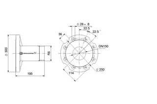 GRUNDFOS Zubehör für Unterwasserpumpen Übergangsflansch R6xDN150 PN16/40 – Bild 2