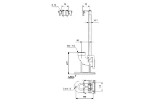 GRUNDFOS Zubehör f.Schmutz-/Abwasserpum. Kupplungsfußkrümmer Rp 2" – Bild 2
