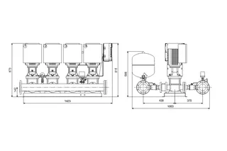 GRUNDFOS Druckerhöhungsanlage HYDRO MULTI-E 4CRIE15-5 PN16 400V 7,5kW – Bild 2