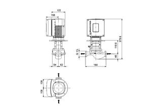 GRUNDFOS Elektr. ger. Trockenläuferpumpe TPE25-50/2-A-O-A-BQQE PN10 1x230V – Bild 2