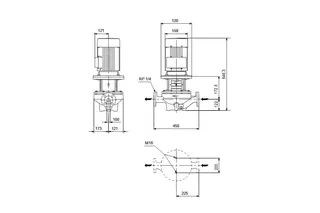 GRUNDFOS Trockenläuferpumpe TP40-180/2-A-F-A-BQQE PN6/10 3x400V – Bild 2