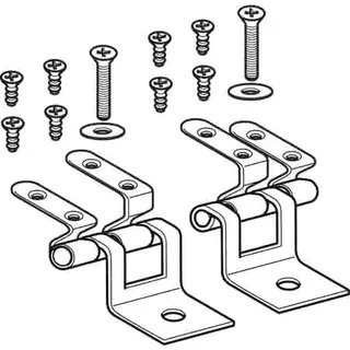 Geberit Set Scharniere für WC-Sitz Befestigung von vorne, Edelstahl