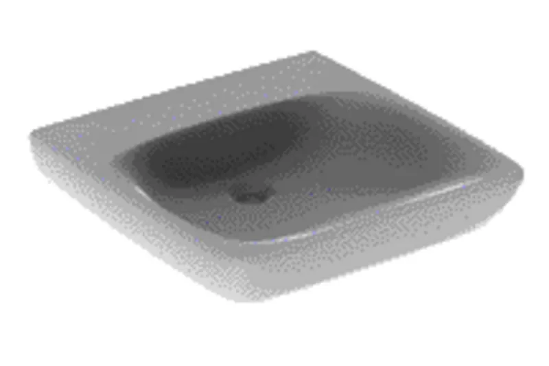 Geberit Renova Comfort Waschtisch barrierefrei 55x55cm, ohne Hahnloch, ohne Überlauf, weiß