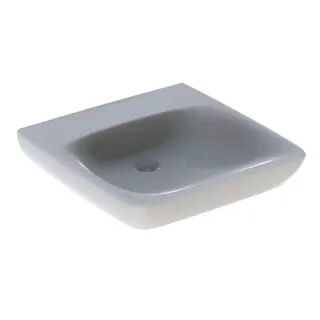 Geberit Renova Comfort Waschtisch barrierefrei 55x55cm, ohne Hahnloch, ohne Überlauf, weiß – Bild 2
