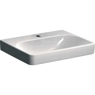 Geberit Smyle Square Waschtisch, 60x48cm mit Hahnloch, ohne Überlauf, weiß – Bild 2