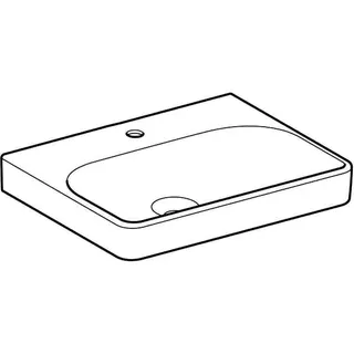 Geberit Smyle Square Waschtisch, 60x48cm mit Hahnloch, ohne Überlauf, weiß – Bild 3