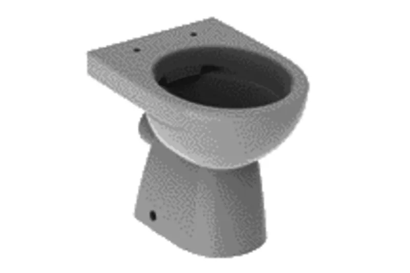 Geberit Renova Stand-WC Tiefspüler, Abg.horiz teilgeschl. Form, Rimfree, pergamon