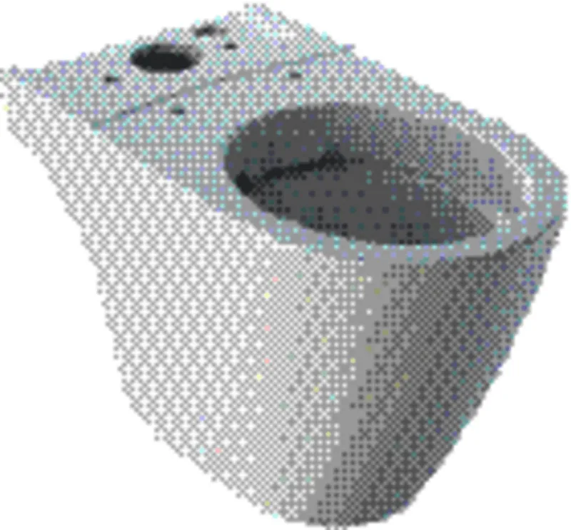 Geberit iCon Stand-WC für AP-SPK aufgesetzt Tiefspüler Rimfree, Abg.multi, weiß Tect