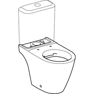 Geberit iCon Stand-WC für AP-SPK aufgesetzt Tiefspüler Rimfree, Abg.multi, weiß Tect – Bild 3