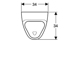 Geberit Alivio Urinal, Zulauf von hinten Abgang nach hinten oder unten, weiß – Bild 5