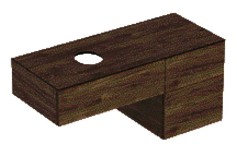Geberit VariForm US für AS-Waschtisch, m. 3 Schubl. 120x55x51cm, Nußbaum hickory