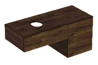 GE VariForm US für AS-WT, m. 3 Schubl. 120x55x51cm, Nußbaum hickory