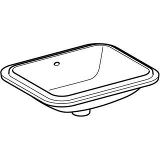 Geberit VariForm Unterbau-Waschtisch, rechteckig 53x44cm, o. Hl, mit Überlauf, weiß, KeraTect – Bild 3