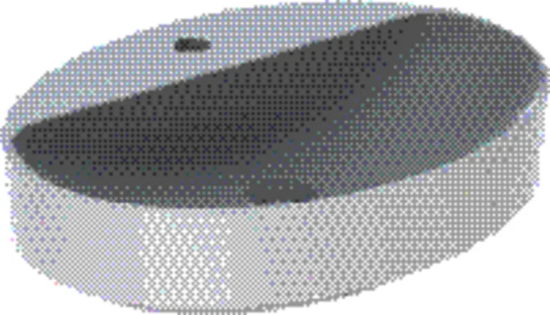 Geberit VariForm Aufsatzwaschtisch, oval mit Hahnlochbank, 60x45cm, ohne Überlauf, weiß