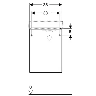 Geberit Xeno2 Unterschrank f. Handwaschbecken mit einer Tür, 38x52,5x26,5cm, weiß – Bild 4