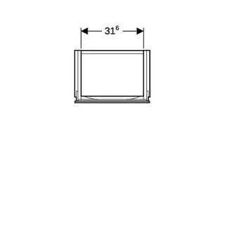 Geberit Xeno2 Unterschrank f. Handwaschbecken mit einer Tür, 38x52,5x26,5cm, weiß – Bild 5