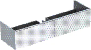 GE Xeno2 Unterschrank f. WT aus VARICOR mit zwei Hl., 159,5x35x47,3cm, weiß