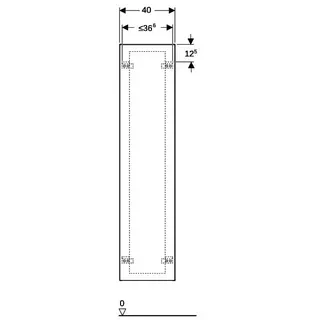 Geberit Xeno2 Hochschrank mit einer Tür und Innenspiegel, 40x170x35,1cm, weiß – Bild 4