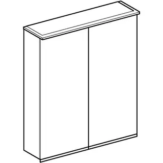 Geberit Option Plus Spiegelschrank m. Beleuchtung, zwei Türen, 60x70x17,2cm – Bild 3