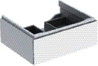 GE Xeno2 Unterschrank f. WT, 1 Schubl. 58x22x46,2cm, weiß
