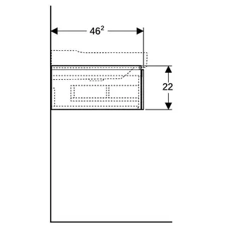 Geberit Xeno2 Unterschrank f. Waschtisch, 1 Schubl. 58x22x46,2cm, weiß – Bild 5