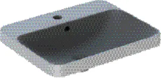Geberit VariForm Einbauwaschtisch, rechteckig mit HLB, 55x45cm, mit Überlauf, weiß, KeraTect
