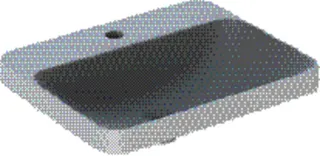 Geberit VariForm Einbauwaschtisch, rechteckig mit HLB, 55x45cm, ohne Überlauf, weiß, KeraTect
