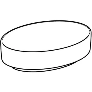 Geberit VariForm Aufsatzwaschtisch, oval 55x40cm, o. Hl, ohne Überlauf, weiß – Bild 4