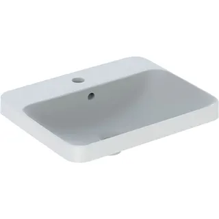Geberit VariForm Einbauwaschtisch, rechteckig mit HLB, 55x45cm, mit Überlauf, glasiert/weiß – Bild 2