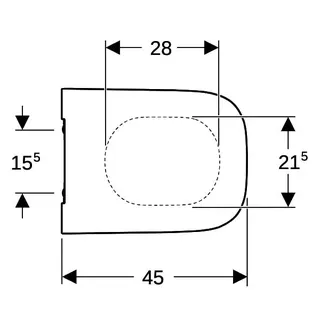 Geberit Smyle Square WC-Sitz, schmales Design Sandwichform, weiß – Bild 5