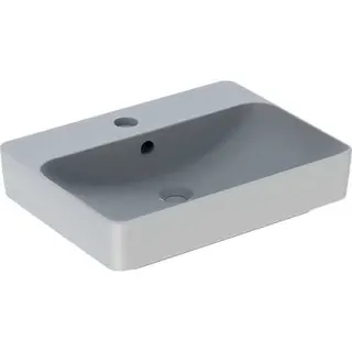 Geberit VariForm Aufsatz-Waschtisch, rechteckig mit Hahnlochbank, 60x45cm, mit Überlauf, weiß – Bild 2