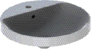 Geberit VariForm Einbauwaschtisch, rund m.HLB, d:48cm, mit Überlauf, glasiert, weiß