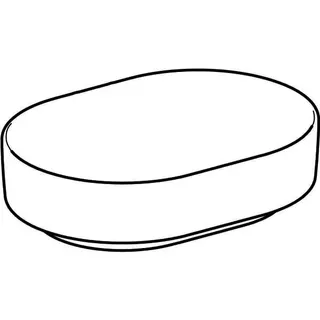 Geberit VariForm Aufsatz-Waschtisch, elliptisch 55x40cm, o. Hl, ohne Überlauf, weiß, KeraTect – Bild 3