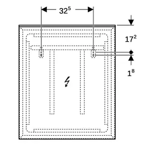 Geberit Xeno2 Lichtspiegel mit direkter und indirekter Beleuchtung, 60x71x5,5cm – Bild 4