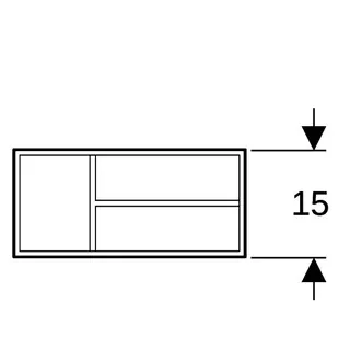 Geberit Xeno2 Schubladeneinsatz T-Teilung 32,3x6,2x15cm, sculturagrau – Bild 5