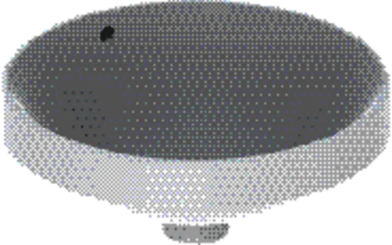 Geberit VariForm Einbauwaschtisch, rund 40cm, o. Hl, mit Überlauf, glasiert, weiß