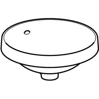 Geberit VariForm Einbauwaschtisch, rund 40cm, o. Hl, mit Überlauf, glasiert, weiß – Bild 3