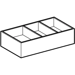 Geberit Xeno2 Schubladeneinsatz H-Teilung 37,3x6,2x20,8cm, sculturagrau – Bild 4