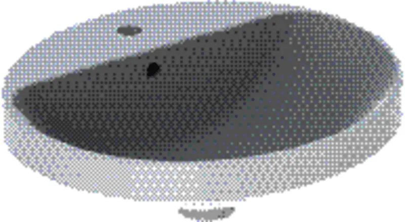 Geberit VariForm Einbauwaschtisch, oval mit HLB, 50x45cm, mit Überlauf, weiß gl