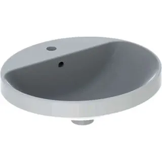 Geberit VariForm Einbauwaschtisch, oval mit HLB, 50x45cm, mit Überlauf, weiß gl – Bild 2