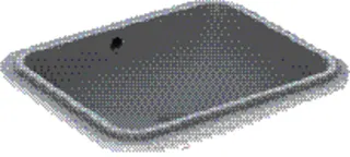 Geberit VariForm Unterbau-Waschtisch, rechteckig 58x49cm, o. Hl, mit Überlauf, glasiert/weiß